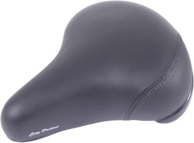 Edge Fietszadel city protect met hoekbescherming - zwart