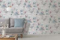 Dutch Wallcoverings Behang Escapade Baksteen/Bloem Grijs L781-09 - thumbnail