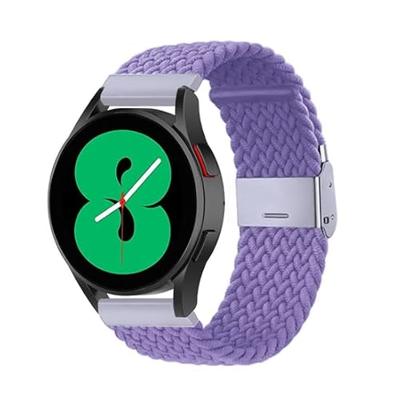By Qubix - Braided nylon bandje - Paars - Compatible met Garmin Vivoactive 6 / Vivoactive 5 / Vivoactive 3 - Compatible Garmin bandje - Bandbreedte: 20mm
