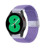 By Qubix - Compatible met Garmin Venu/Sq / Sq2 / 2 plus - Braided nylon bandje - Paars - Compatible Garmin bandje - Bandbreedte: 20mm - thumbnail