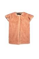 Like Flo Meisjes bodywarmer fur - Doutze - Oranje koraal - thumbnail