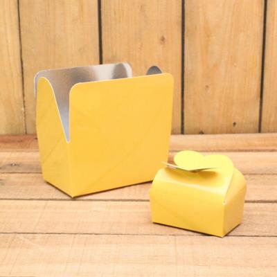 Bonbon doosjes - Chocolade doosje - Warm geel HOOG - 48 stuks