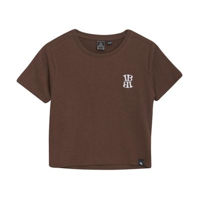 Indian Blue Jeans Zomer T-shirt S/S meisjes - bruin - cropped Indian Blue Jeans Zomer T-shirt S/S meisjes - bruin - cropped