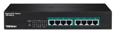 TRENDnet TPE-TG81g 8-Port Gigabit GREENnet PoE+ Switch Rack monteerbaar, tot 30 W per poort en 105 watt totaal vermogen
