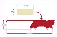 Leschi Verwarmingskussen Coco de kat - vuur/middernacht - thumbnail