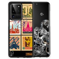 Samsung Galaxy S20 Ultra Silicone Hoesje Postzegels - thumbnail