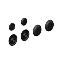 4 Zitting, 2 deksel buffers voor Hammock zitting dun, zwart - thumbnail