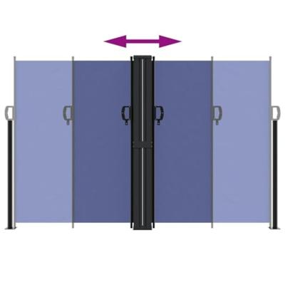 VidaXL Windscherm uittrekbaar 160x600 cm blauw VidaXL Windscherm uittrekbaar 160x600 cm blauw