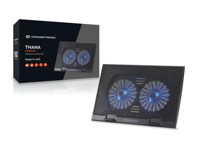 Conceptronic THANA02B Cooling-pad voor laptop In hoogte verstelbaar Conceptronic THANA02B Cooling-pad voor laptop In hoogte verstelbaar