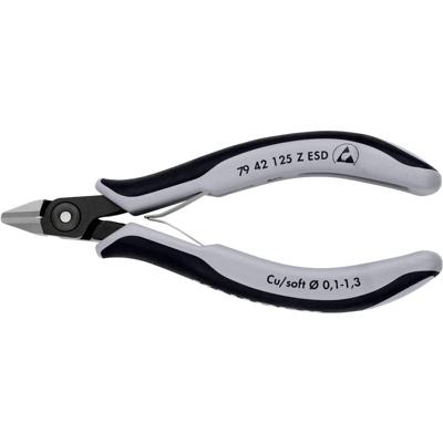 Knipex Precisie Elektronica-Zijsnijtang ESD | 125 mm Lengte | Meer-Componentengrepen | Gebruineerd - 79 42 125 Z ESD