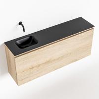 MONDIAZ OLAN 120cm toiletmeubel washed_oak. LEX wastafel urban links geen kraangat - thumbnail