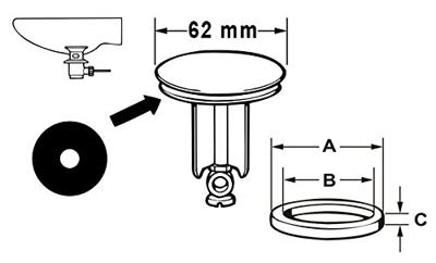 Cornat Dichting Gummi D62Mm Voor Tec317411 - TEC380245 Cornat Dichting Gummi D62Mm Voor Tec317411 - TEC380245