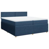 Boxspring met matras stof blauw 180x200 cm - thumbnail