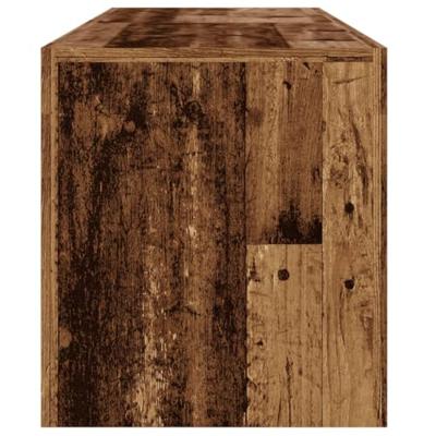 Tv-meubel met LED 140x36,5x40 cm bewerkt hout oud hout