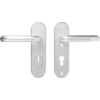 AXA AXA Oval Plus veiligheidsbeslag achterdeur kortschild U kruk/kruk PC72 met kerntrekbeveiliging SKG3 - aluminium