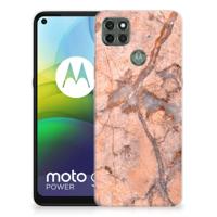 Motorola Moto G9 Power | TPU | Siliconen hoesje | Marmer Oranje - thumbnail