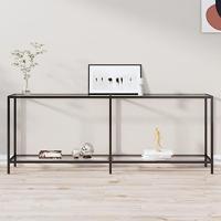 Wandtafel 200x35x75,5 cm gehard glas transparant - thumbnail