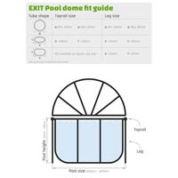 Exit zwembadoverkapping ECO rond 366 cm - universeel - thumbnail