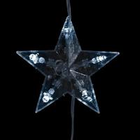 Lichtsnoergordijn sterren met 200 LED's en 8 functies koudwit - thumbnail