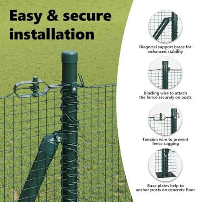 VidaXL Afrasteringspaal groen 10 x 1,4 m (16 x 16 mm gaas)