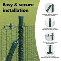 VidaXL Afrasteringspaal groen 10 x 1,4 m (16 x 16 mm gaas) - thumbnail