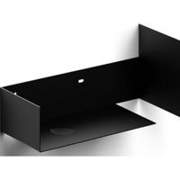 Clou Flush Badmeubelkast Open Met Handoekhouder Links 44x18x20,5 cm Zwart - thumbnail