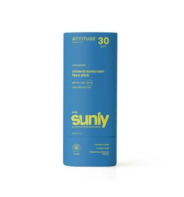 Attitude Zonnebrandstick - gezicht - kids - spf30 - parfumvrij - 20g