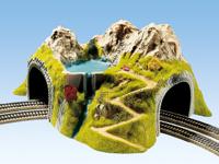 NOCH 05180 H0 Tunnel 2-sporig Kant-en-klaar model, Gebogen - thumbnail