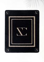 Plaid katoen - plaid ZC - Plaid beige & zwart 130x170 - thumbnail