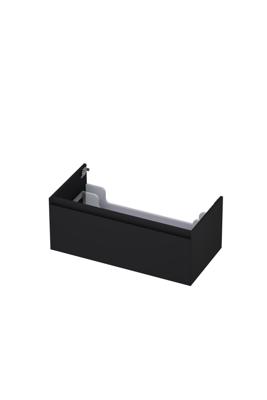 INK - Onderkast 1 Lade Greeploos Gelakt 45gr - 900x450x350 Mm - Mat Zwart