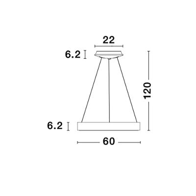 Lyora HanglampRando Thin zwart Ø 60cm - 9453453