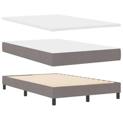Boxspring Bed met Matras & LED Taupe 120x190 cm Stof