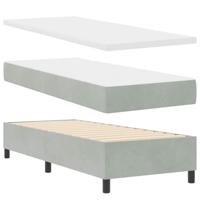 Boxspring bed met matras Lichtgrijs 80 x 200 cm Fluweel - thumbnail