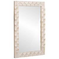 Badkamer Spiegel met spiegel Witte Was Afwerking 50 x 70 x 3 cm - thumbnail