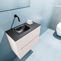 MONDIAZ ADA 60cm toiletmeubel linen. LEX wastafel urban links zonder kraangat - thumbnail