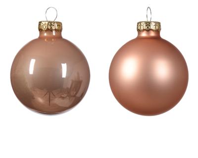 Kerstbal glas d5 cm rose ass 12st kerst Decoris - Decoris