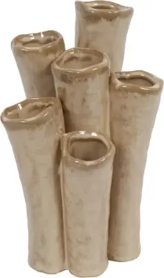 Countryfield vaas keramiek enix 16x14x31.5cm beige