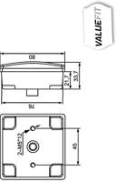 Mistachterlicht LED 12V 80x80mm 2NE357029041 - thumbnail