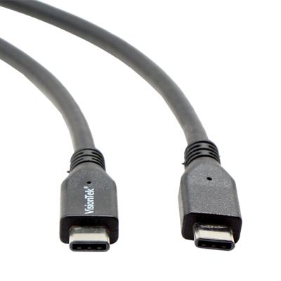 VisionTek USB 3.1 1 m kabel USB C zwart - USB-kabel (1 m, USB C, 3.1 Gen 2), stekker/stekker, zwart