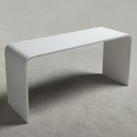 Badkamer Tafel Ideavit 90x30x43 cm Solid Surface Mat Wit - thumbnail