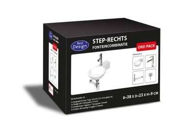 Best Design Fonteinset Step One Pack Kraangat Rechts Rond Best Design Fonteinset Step One Pack Kraangat Rechts Rond