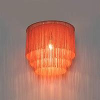 QAZQA Oosterse plafondlamp goud roze kap met franjes - Franxa - thumbnail
