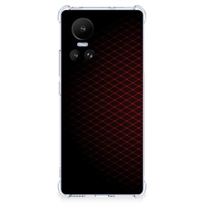 OPPO Reno10 | 10 Pro Doorzichtige Silicone Hoesje Geruit Rood OPPO Reno10 | 10 Pro Doorzichtige Silicone Hoesje Geruit Rood