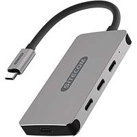 Sitecom CN-386 USB-C Hub 4 Port | USB-C naar 3X + 1x UBS-C Power Delivery Port Adapter met 10 Gbps gegevens, 7,5 W vermogen - voor MacBook Pro/Air, Chromebook en andere, apparaten - thumbnail