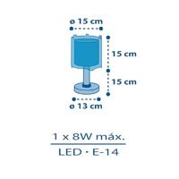 Dalber tafellamp Planets glow in the dark 30 cm blauw - thumbnail