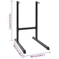 VidaXL Dip station zwart 103.5 x 66.5 x 121.5 cm gepoedercoat staal - thumbnail