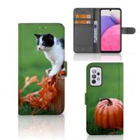 Samsung Galaxy A33 5G | Telefoonhoesje | Met pasjeshouder | Kitten - thumbnail