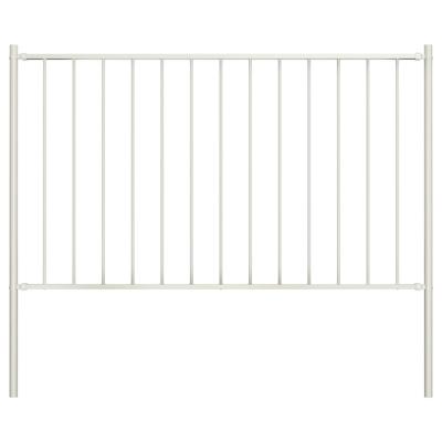Hekpaneel met palen 1,7x0,75 m gepoedercoat staal wit