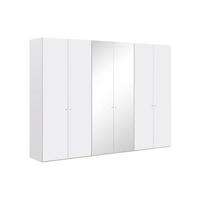 Goossens Kledingkast Easy Storage Ddk, Kledingkast 304 cm breed, 220 cm hoog, 4x draaideur en 2x spiegel draaideur midden - thumbnail