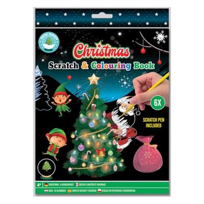 Grafix Scratch- en kleurboek kerst